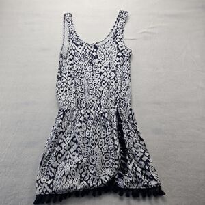 Lilly Pulitzer Jarrett Sleeveless romper Size Medium faux wrap with tassels